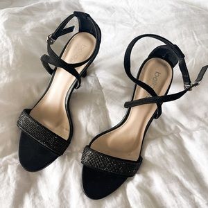 Sparkly strappy heels